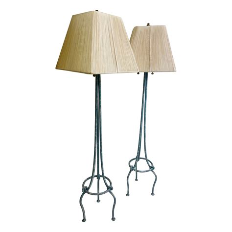 Vintage wrought iron floor lamps after Nierman weeks/repair For Sale at ...