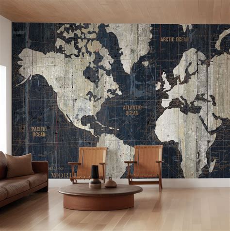 World Map Mural 的图像结果