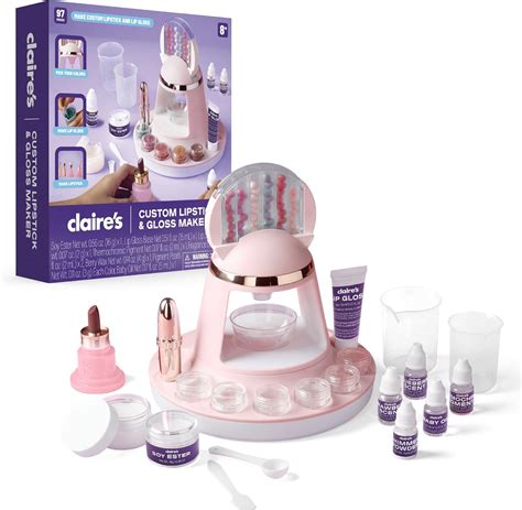 Amazon.com: Claire's DIY Lipstick & Lip Gloss Making Kit – 97-Piece ...