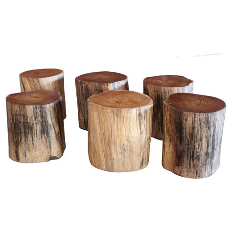 Cypress Wood Stump Side Table For Sale at 1stDibs