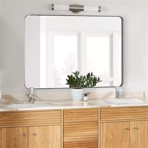Amazon.com: ANDY STAR 36"x48"Chrome Bathroom Mirror, Large Wall Mirror ...