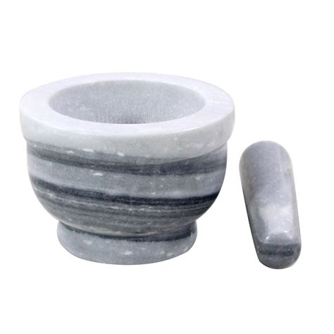 Cookwin 100% Natural 14X10cm Marble Stone Mortars and Pestles - Mortars ...