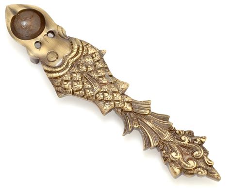 Buy Fish Design Pooja Spoon Brass Showpiece Online at Best Price