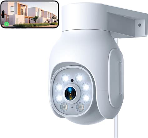 Camcamp 2K Wired Outdoor Security Camera | 24/7 HD Recording, 355° PTZ ...