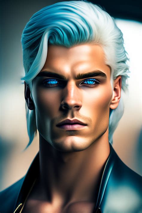 Lexica - Handsome, detailed, photography, male, siren, icy blue eyes ...