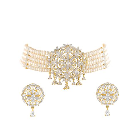 Buy Elegant Pearl Sets Online | Pearl Necklace & Earring Sets | Krishna ...