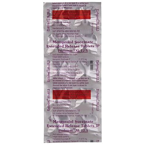 Prolomet XL 12.5 - Strip of 10 Tablets : Amazon.in: Health & Personal Care
