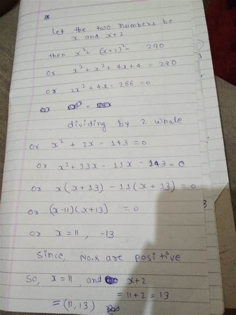 Find two consecutive odd positive integers, sum of whose squares is 290 ...