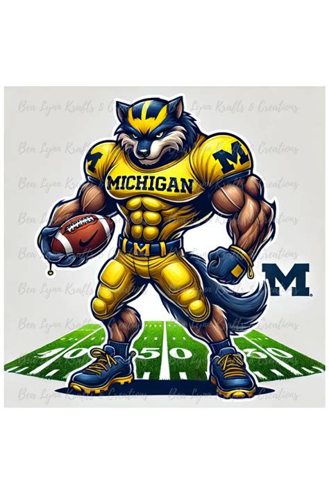 Fierce Michigan Wolverine Football Mascot PNG - Ultimate Game Day Fan ...