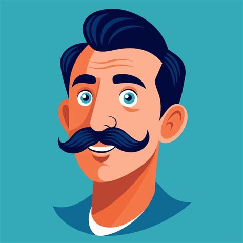 Cartoon man with mustache Images - Free Download on Freepik