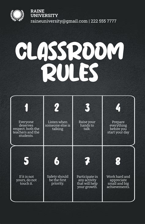Classroom Rules Poster 的图像结果