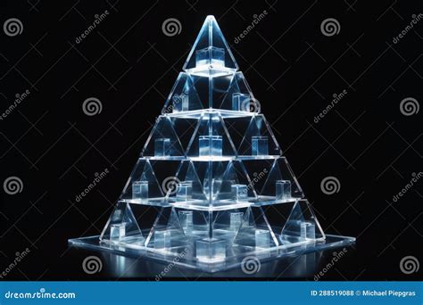 A 3D Sierpinski Pyramid Made of Glass Stock Illustration - Illustration of backdrop, rendering ...