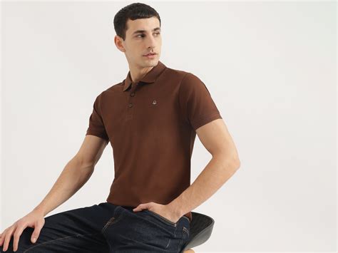 Men Regular Fit Polo Neck Solid T-Shirt – United Colors of Benetton Store