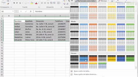 Formato De Tabla En Excel 的图像结果