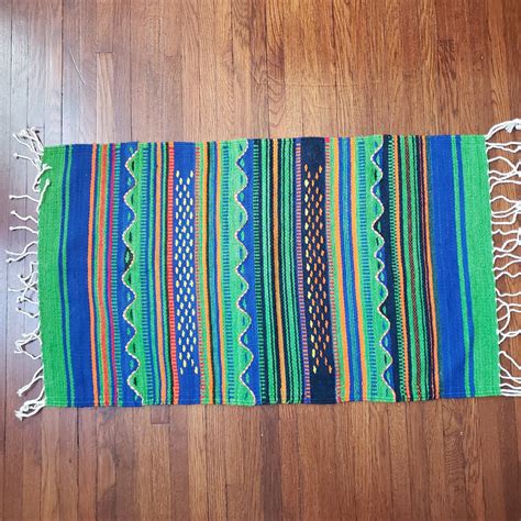 Zapotec Oaxacan Hand Woven Floor Mat Rug Reversible - The Little Pueblo