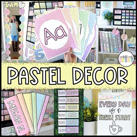 Pastel Classroom Decor Bundle | Confetti & Creativity
