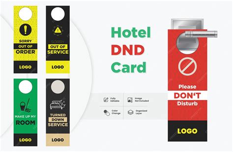 Premium PSD | Hotel Door Hanger Card Set Do Not Disturb Turn Down ...
