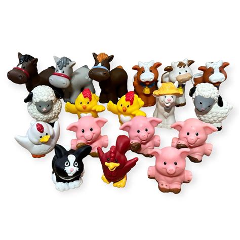Fisher Price Little People Bird Bunny Chicken Rooster Horse Cow Pig ...