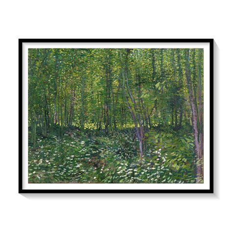 Trees and Undergrowth Painting & Wall Art Print by Van Gogh - Dessine Art