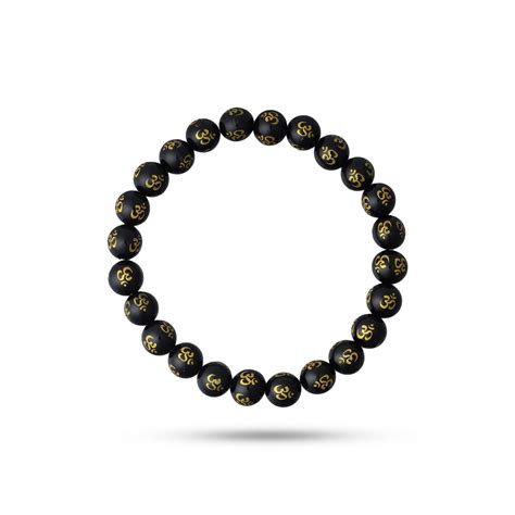 Giri - Black Onyx Bracelet | Om Mani Bracelet | Japa Bracelet