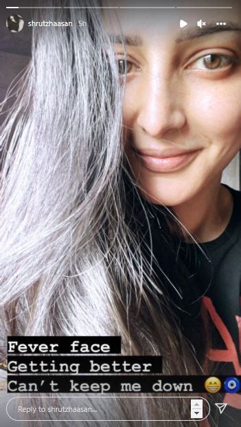 Shruti Haasan shares her 'fever face' while recovering from COVID-19