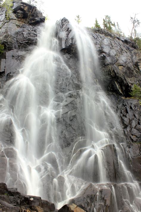 Tall Waterfall at Lake Nipigon, Ontario, Canada image - Free stock ...