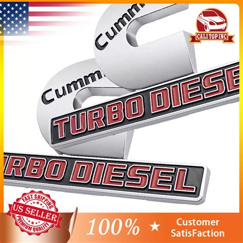 94 Cummins 2-Pack 3D Cummins Turbo Diesel Emblem Badges - Black ...