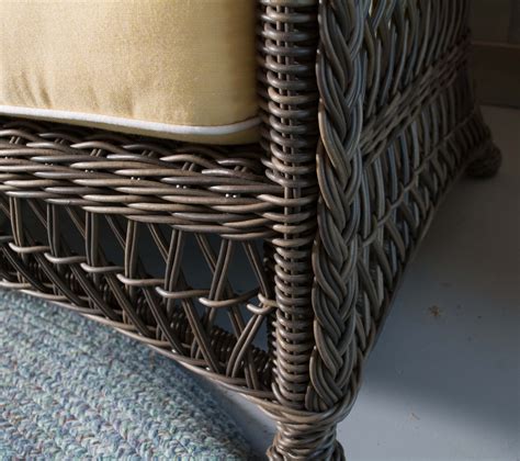 Frontgate Wicker Patio Sofa and Tables | EBTH