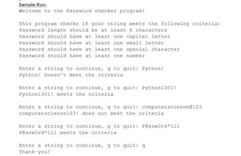 Java Program Password Checker 的图像结果
