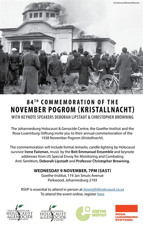 84th Commemoration of the November Pogrom (Kristallnacht) - The ...