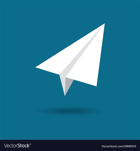 Origami plane paper airplane symbol Royalty Free Vector