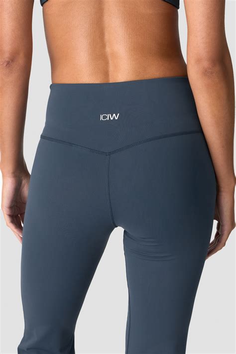 Nimble Flared Tights Dark Dusty Blue | ICIW