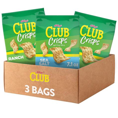 Amazon.com: Kellogg's Club Cracker Crisps, Baked Snack Crackers, Party ...
