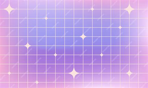 Y2k abstract purple background with grid and stars pastel mesh gradient ...