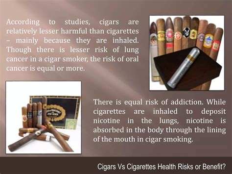 Cigars vs Cigarettes Health Risks or Benefit | PPTX