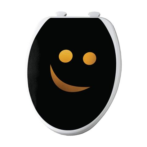 100yellow® Smiley Toilet Seat Cover Sticker for Kids (Black and Gold ...