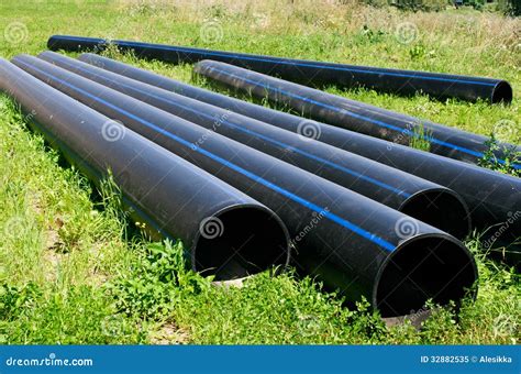 Large plastic pipes stock image. Image of circle, rubber - 32882535