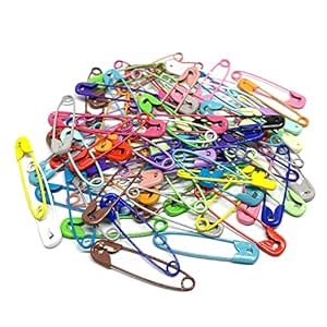 AKOAK 100 Pcs Metal Small Pin, Color Multi-Color Safety Tag Small Pin ...