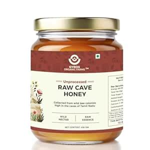 Gyros Organic Farms Raw Cave Honey 450g | Pure and Natural | No Added ...