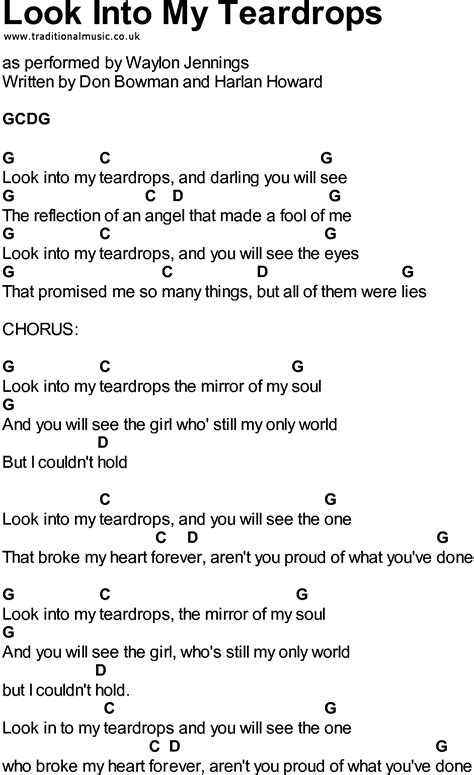 Guitar Chords For Teardrops On My Guitar