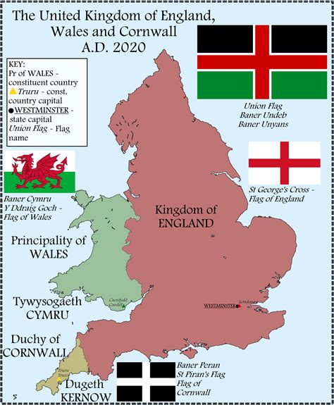 The United Kingdom of England, Wales and Cornwall : r/imaginarymaps