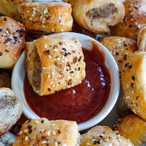 Sausage Pork Roll with Puff Pastry - Sip Bite Go