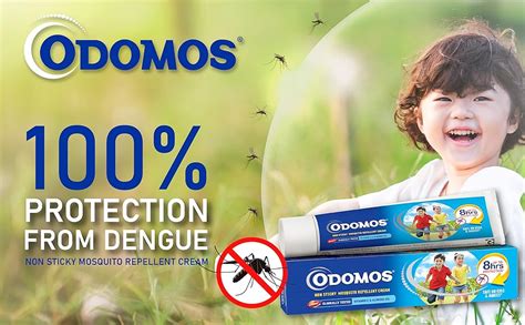 Buy Odomos Non-Sticky Mosquito Repellent Cream With Vitamin E & Almond ...