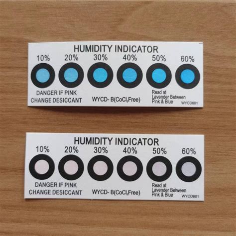 Cobalt Dichloride Free Blue to Pink Hic Humidity Indicator Card for PCB ...