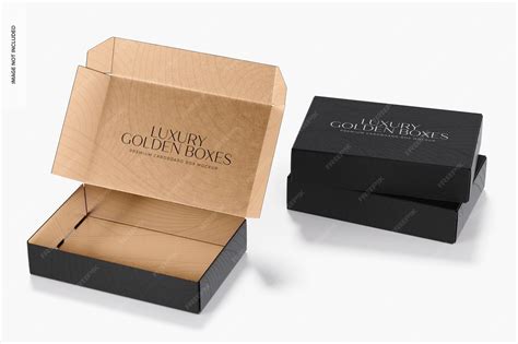 Premium PSD | Premium cardboard boxes mockup