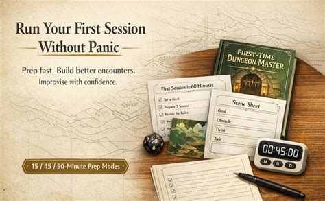 First-Time Dungeon Master: A Step-by-Step System for Fast Prep, Better ...