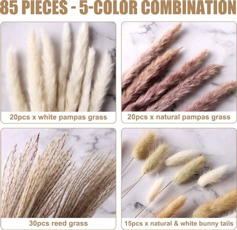 Buy MagicDecor 85Pcs Boho Home Decor Dried Flowers Arrangements White ...