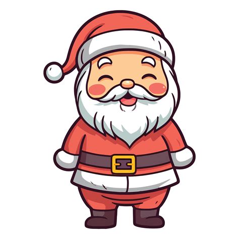 Cute Santa Claus Clipart 2D Illustration AI Generative 27235092 PNG