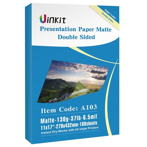 Snapklik.com : 100 Sheets Matte Presentation Tabloid Paper 11x17 Photo ...