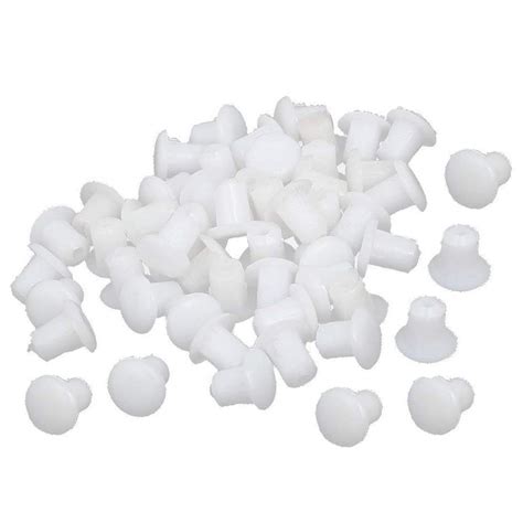 ZXHAO Pastic Round Shaped Cover Screw Cap Plugs White Fit for 5mm Hole ...